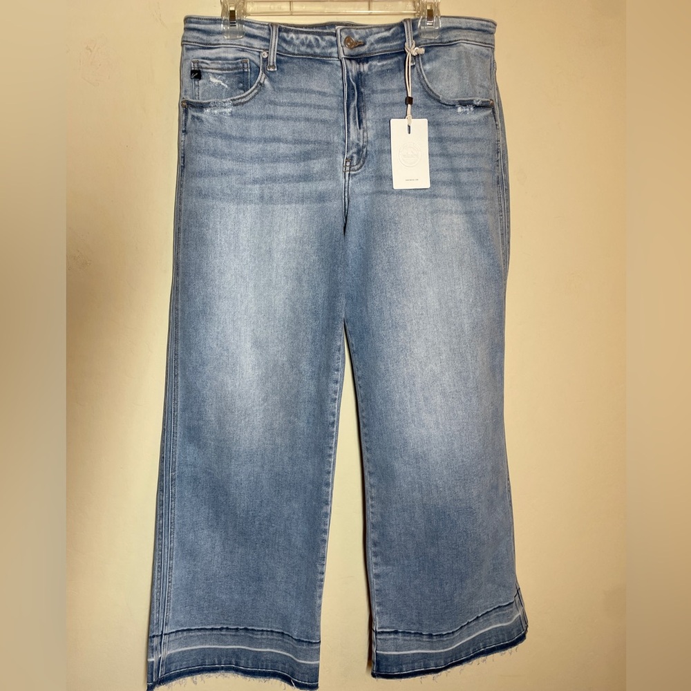 KanCan High Rise Wide Leg Trouser Jean 13/30